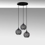 Opviq Lámpara de Araña de Metal Negro con Altura Ajustable